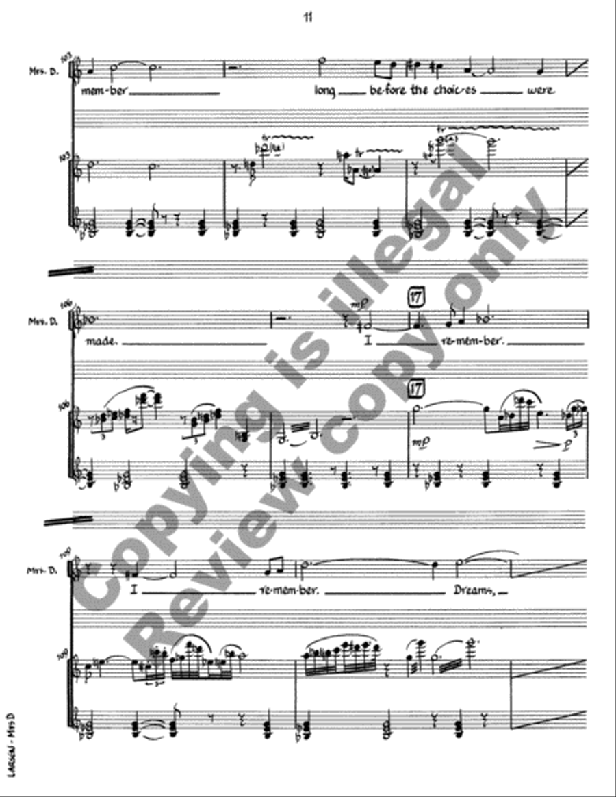 Mrs. Dalloway (Piano/Vocal Score) Choir scores gallery preview page 13