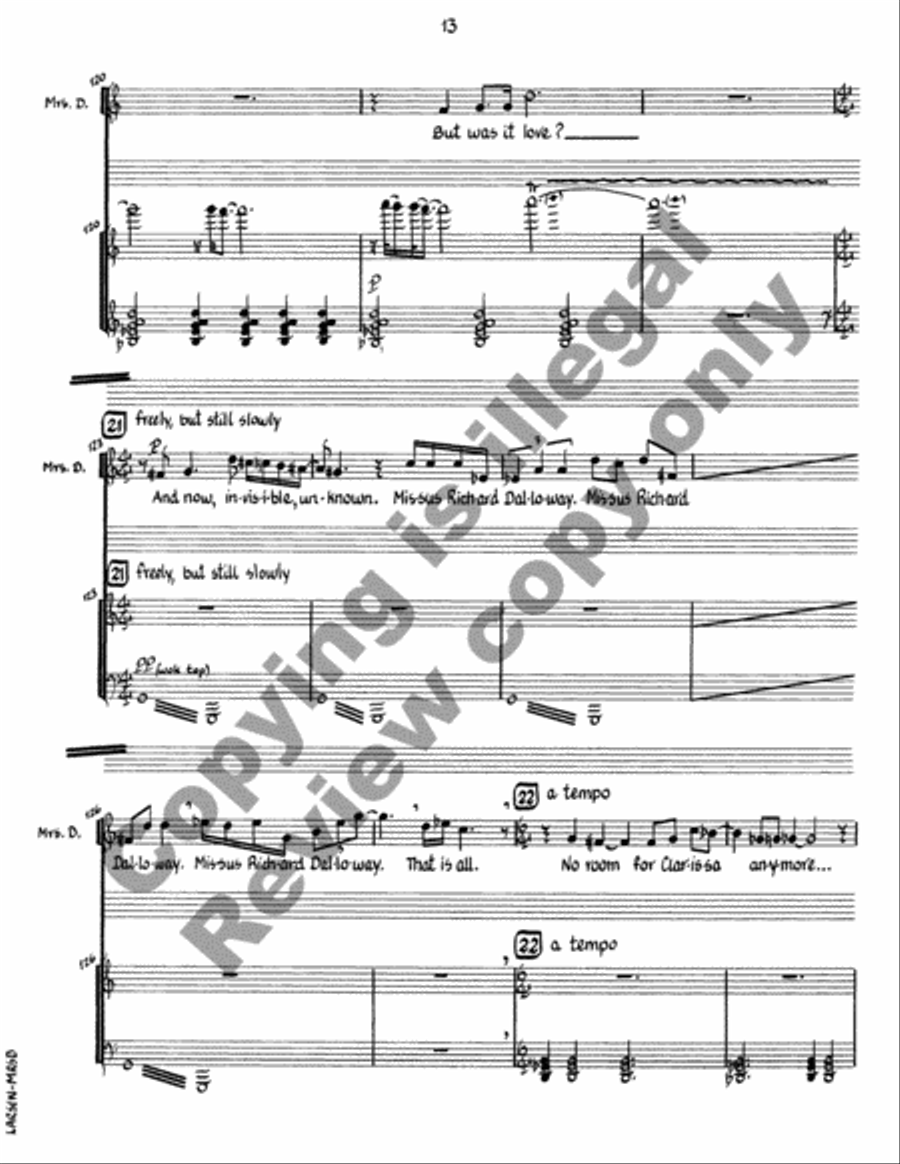 Mrs. Dalloway (Piano/Vocal Score) Choir scores gallery preview page 15