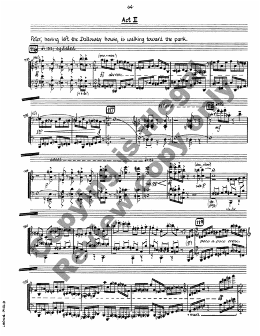 Mrs. Dalloway (Piano/Vocal Score) Choir scores gallery preview page 18