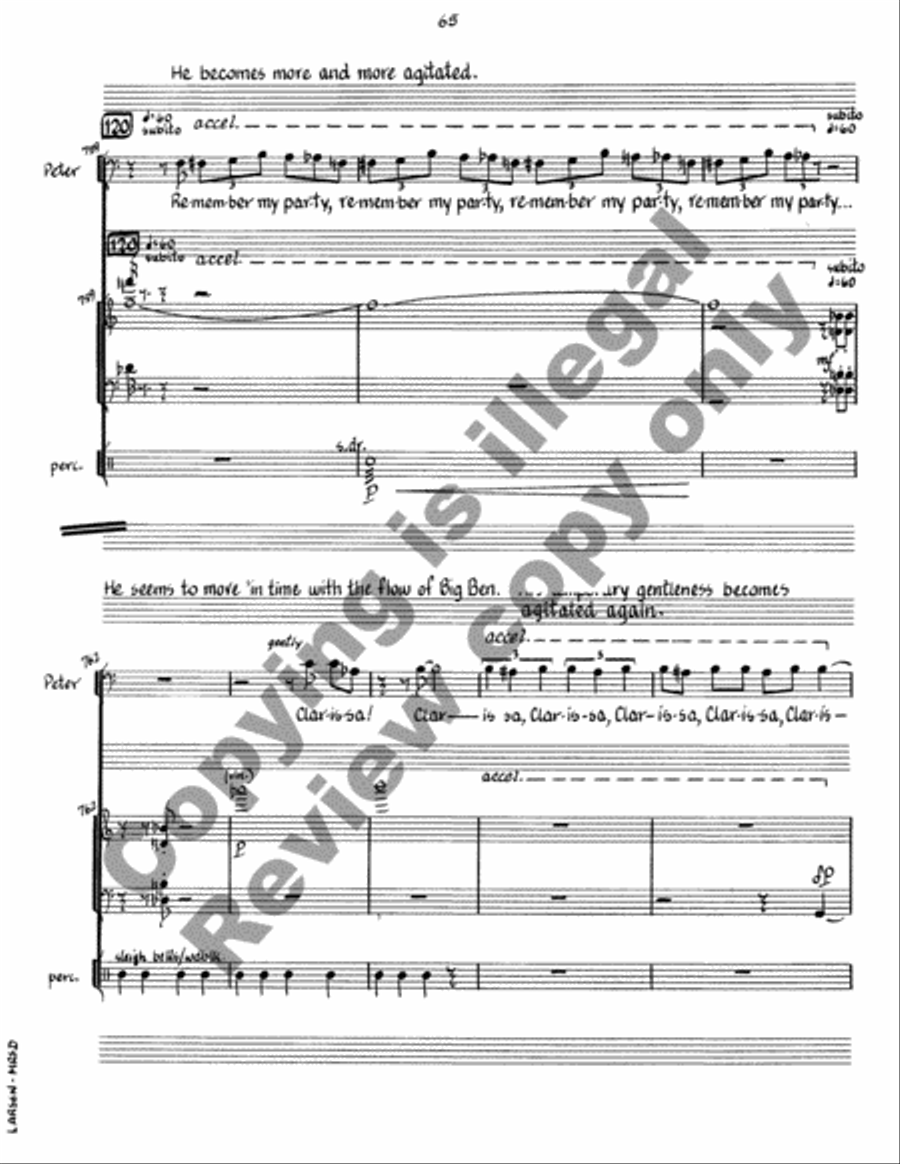 Mrs. Dalloway (Piano/Vocal Score) Choir scores gallery preview page 19