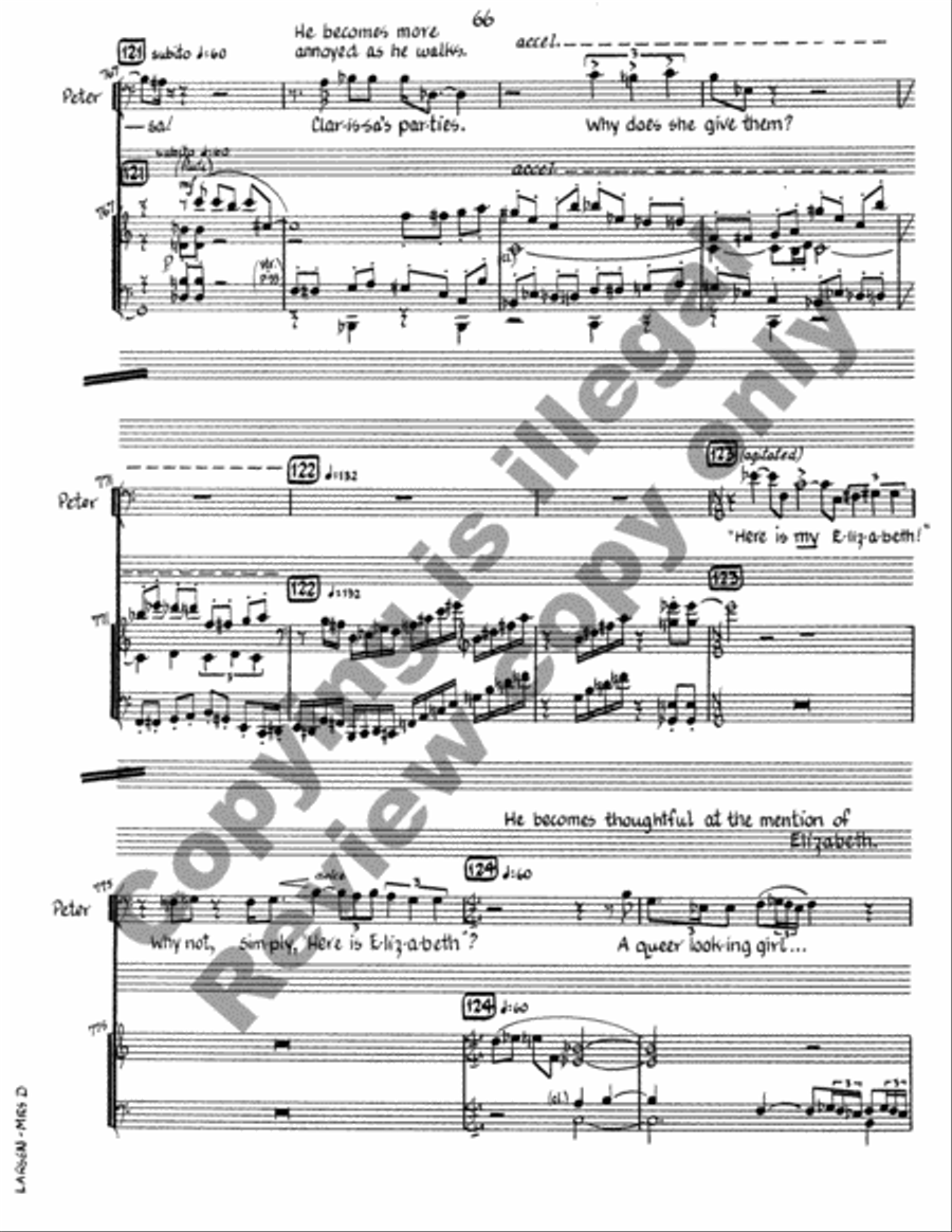 Mrs. Dalloway (Piano/Vocal Score) Choir scores gallery preview page 20