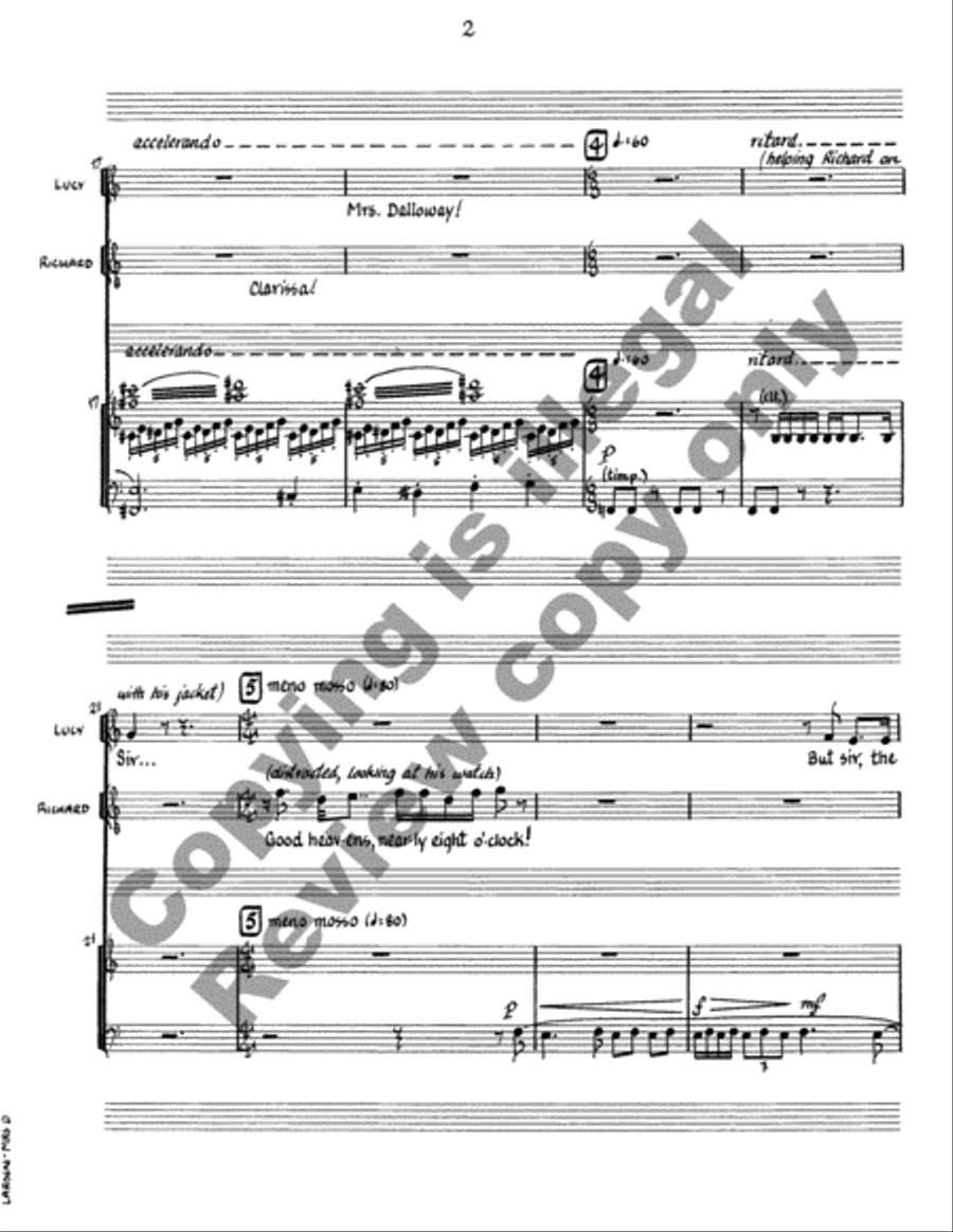 Mrs. Dalloway (Piano/Vocal Score) Choir scores gallery preview page 4