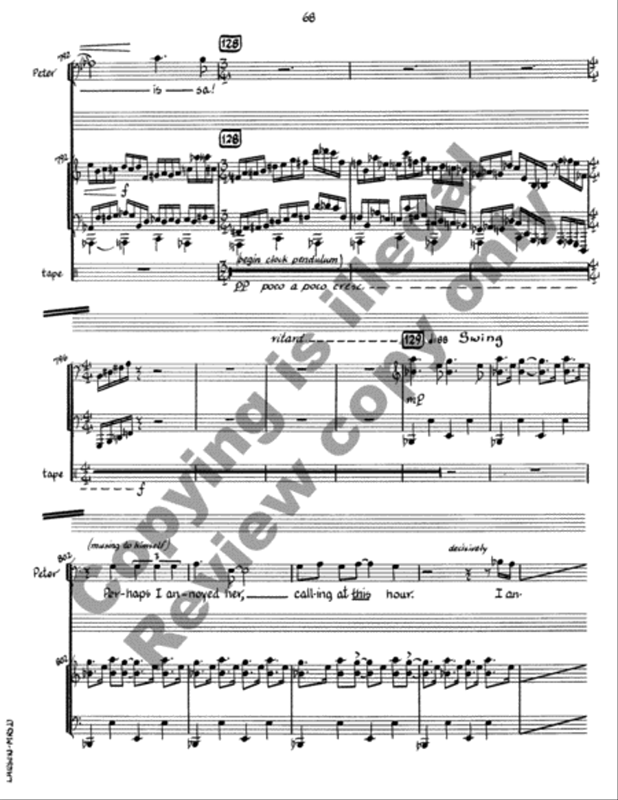Mrs. Dalloway (Piano/Vocal Score) Choir scores gallery preview page 22