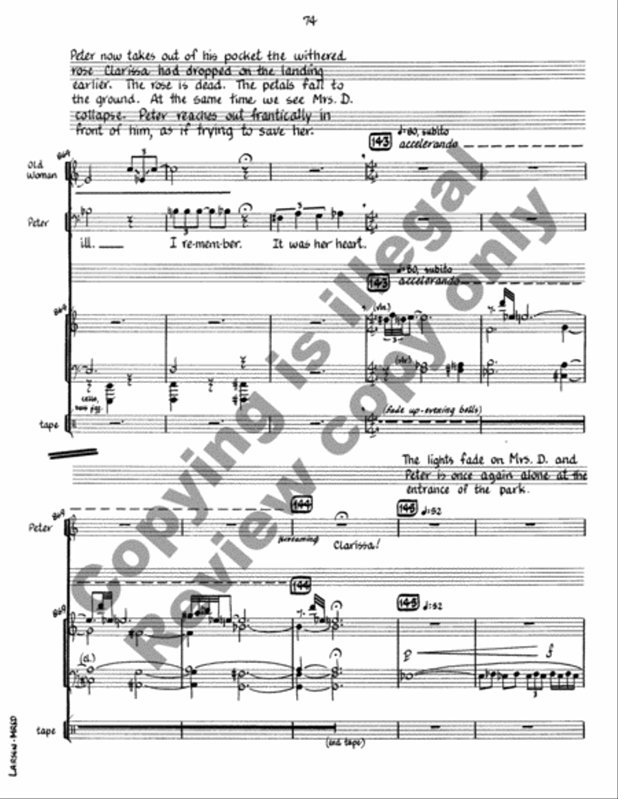 Mrs. Dalloway (Piano/Vocal Score) Choir scores gallery preview page 28