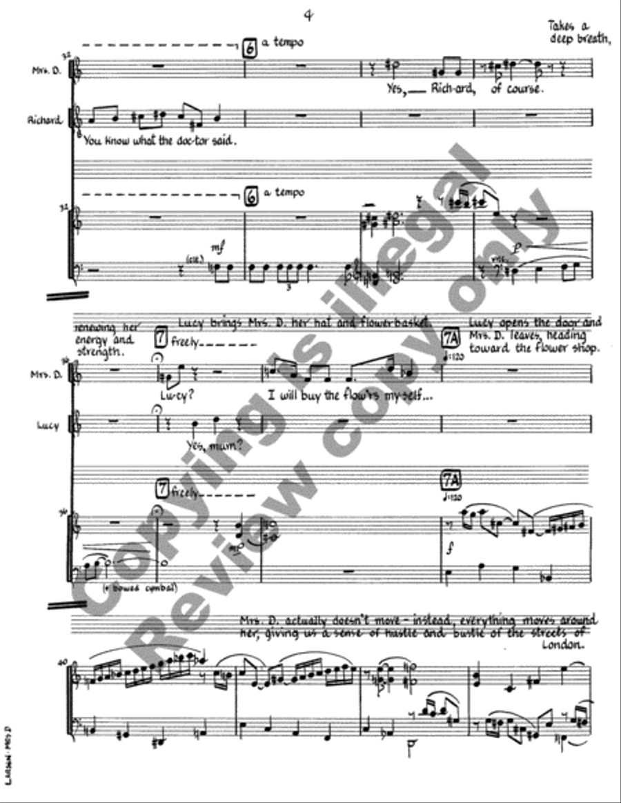 Mrs. Dalloway (Piano/Vocal Score) Choir scores gallery preview page 6
