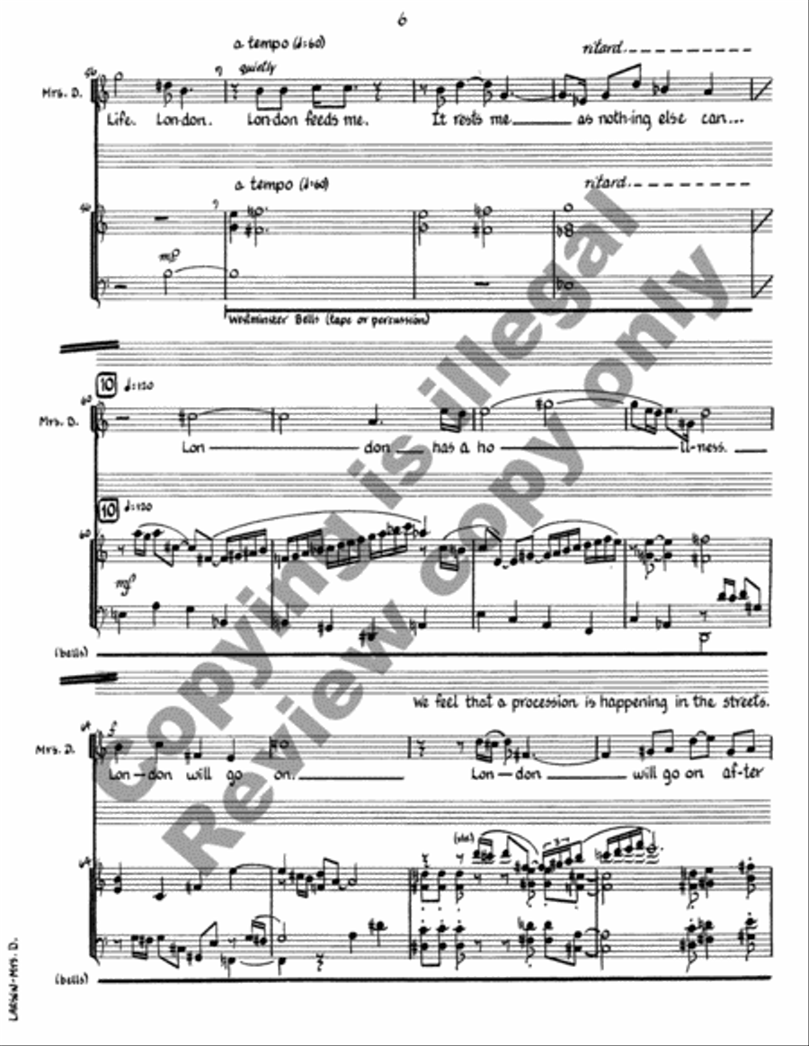 Mrs. Dalloway (Piano/Vocal Score) Choir scores gallery preview page 8