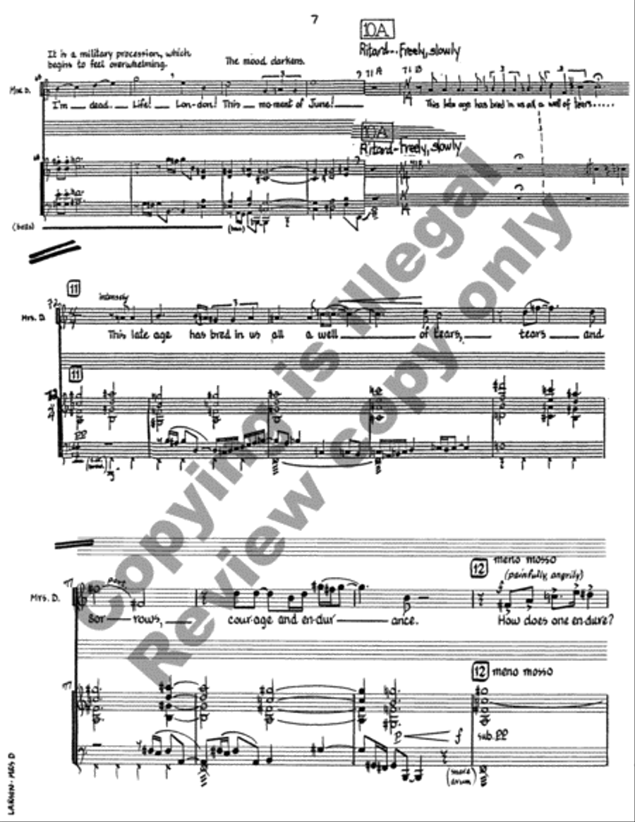 Mrs. Dalloway (Piano/Vocal Score) Choir scores gallery preview page 9