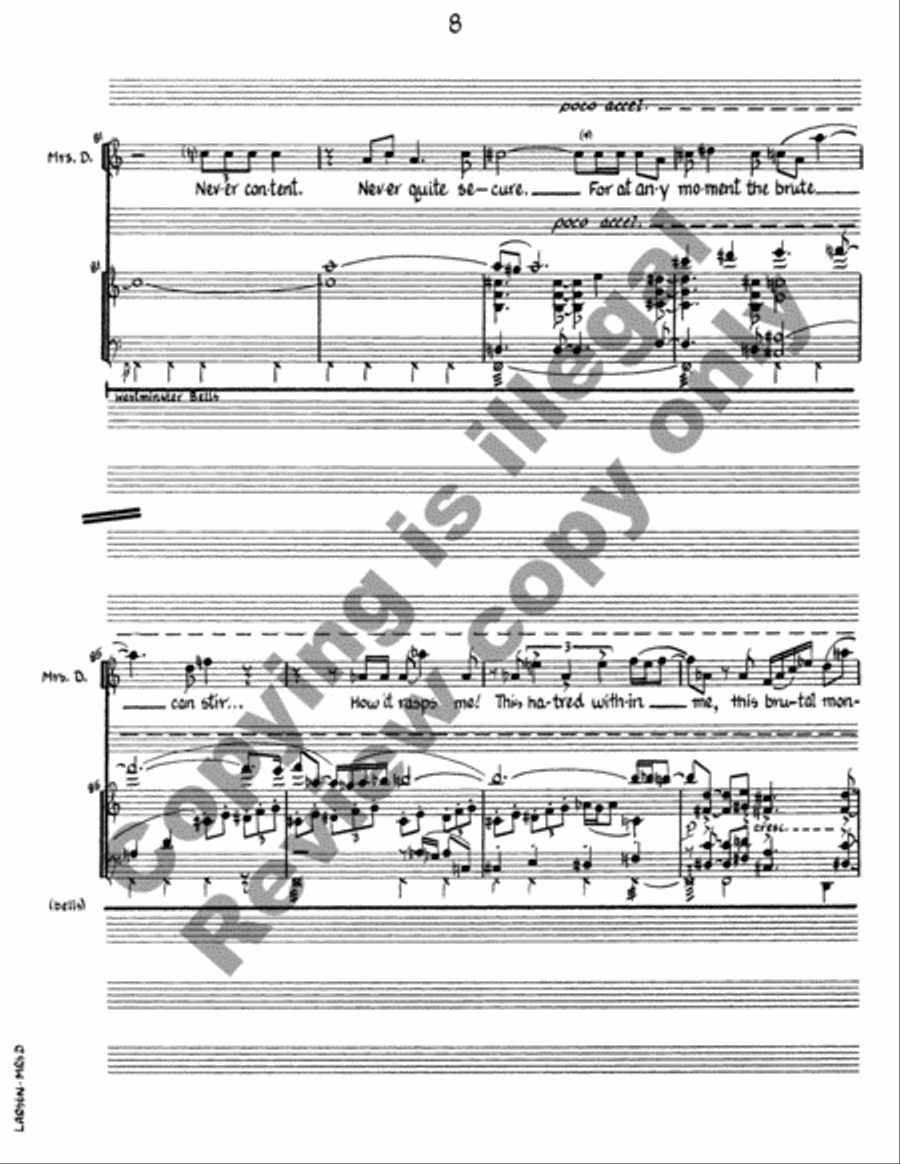 Mrs. Dalloway (Piano/Vocal Score) Choir scores gallery preview page 10