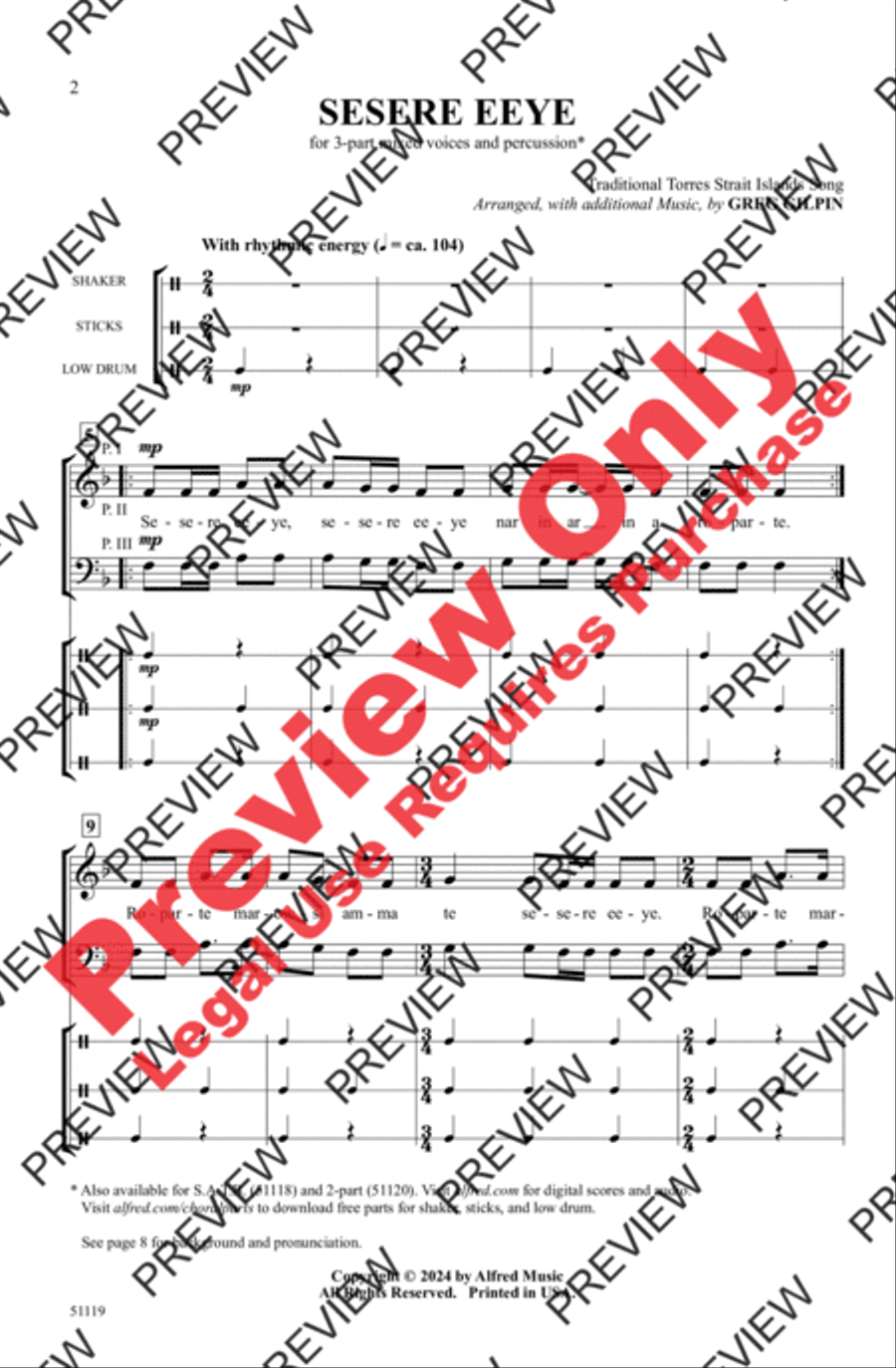 Sesere Eeye Sesere Eeye 3-Part scores gallery preview page 2