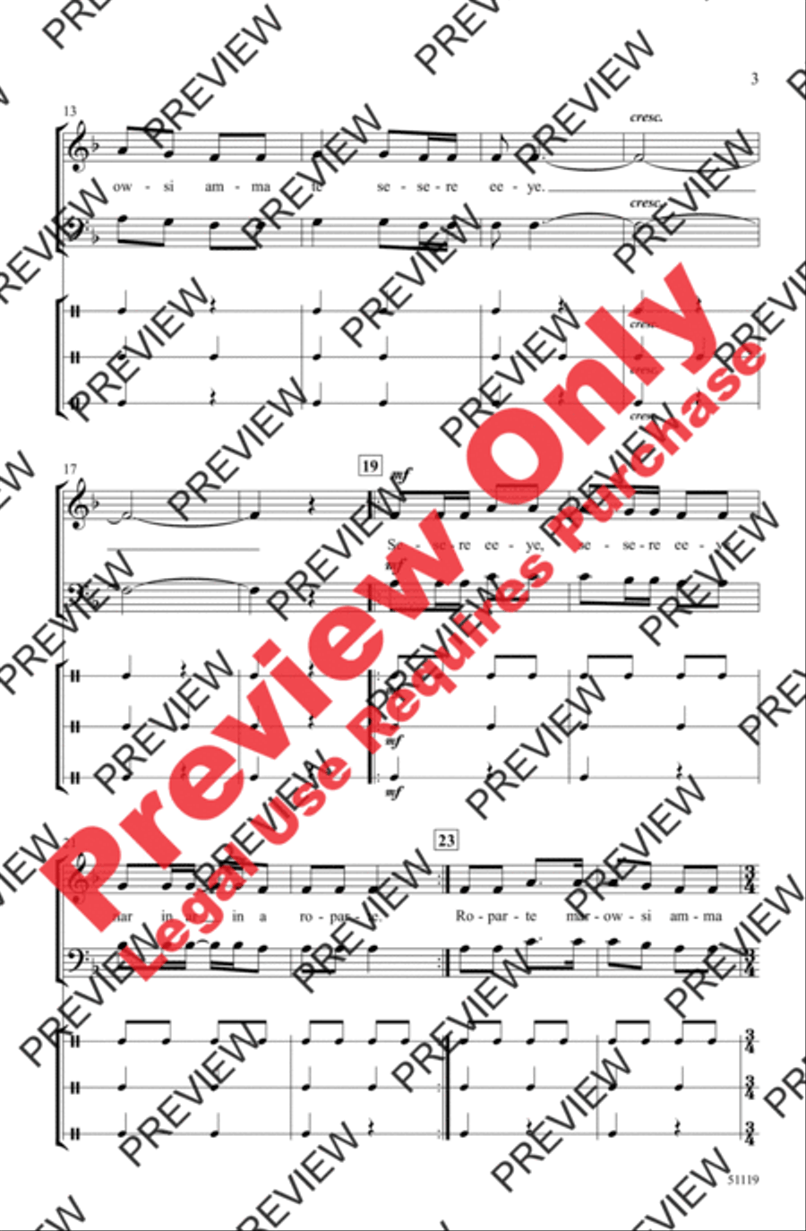 Sesere Eeye Sesere Eeye 3-Part scores gallery preview page 3