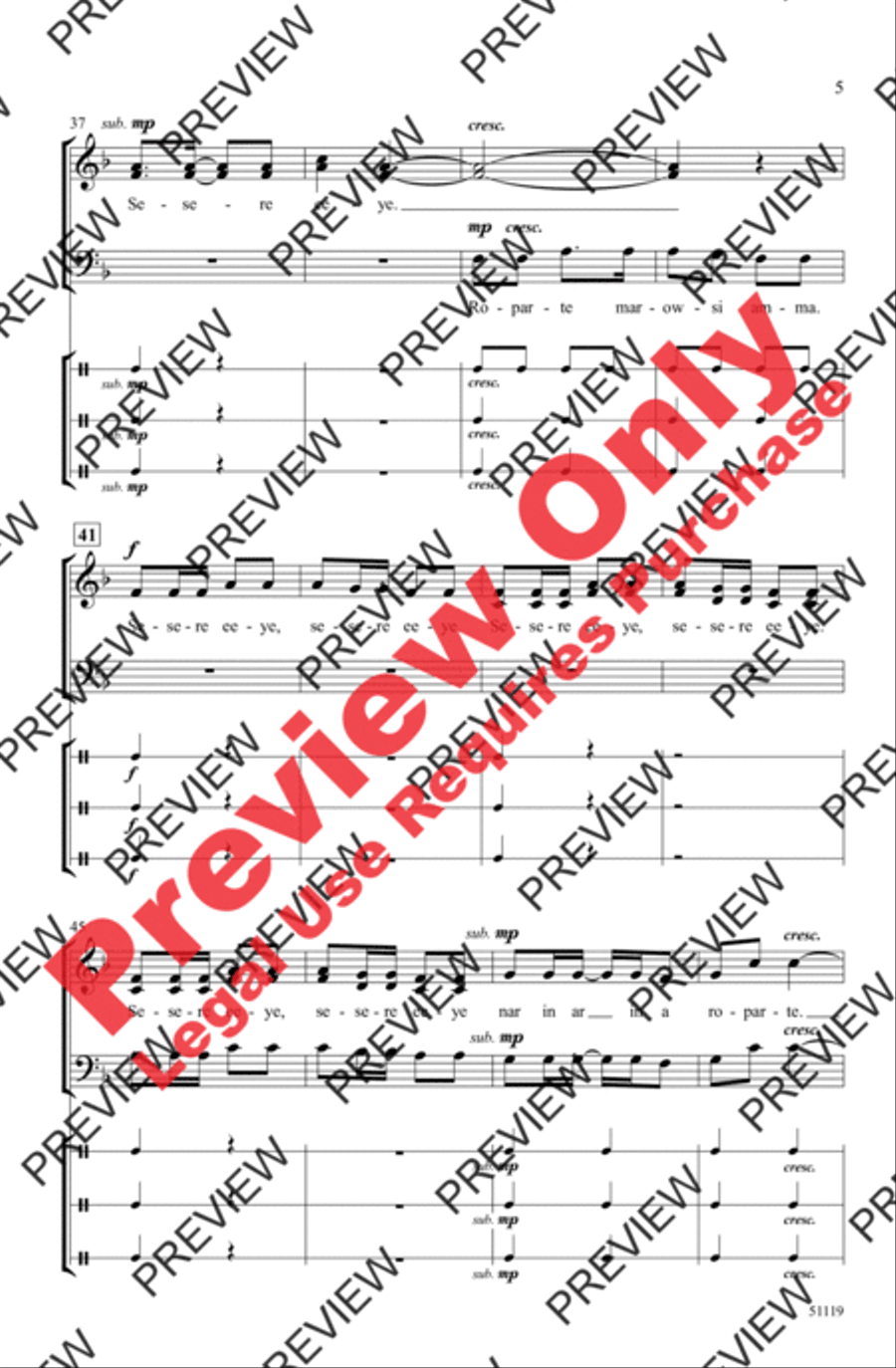 Sesere Eeye Sesere Eeye 3-Part scores gallery preview page 5