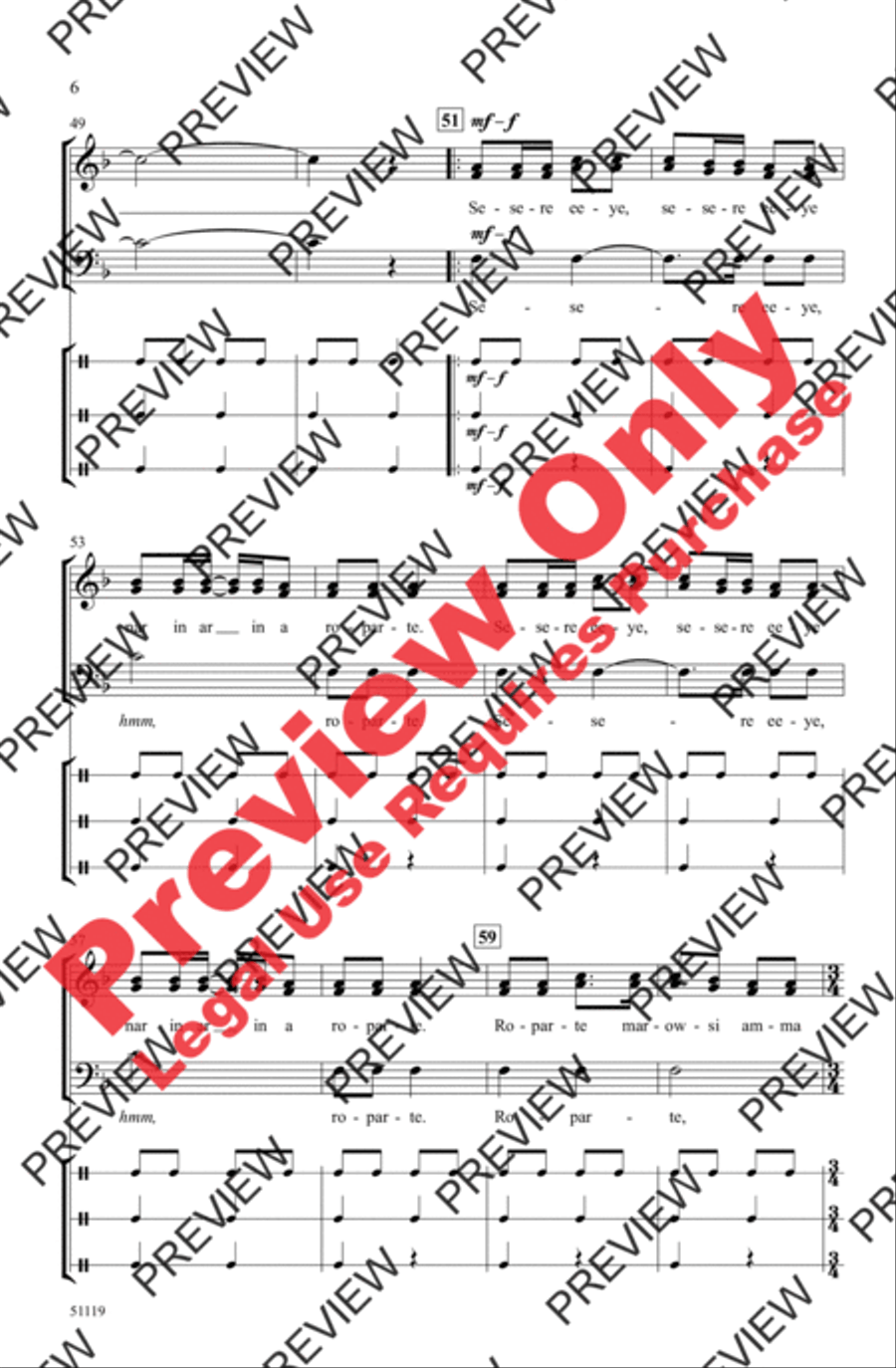 Sesere Eeye Sesere Eeye 3-Part scores gallery preview page 6