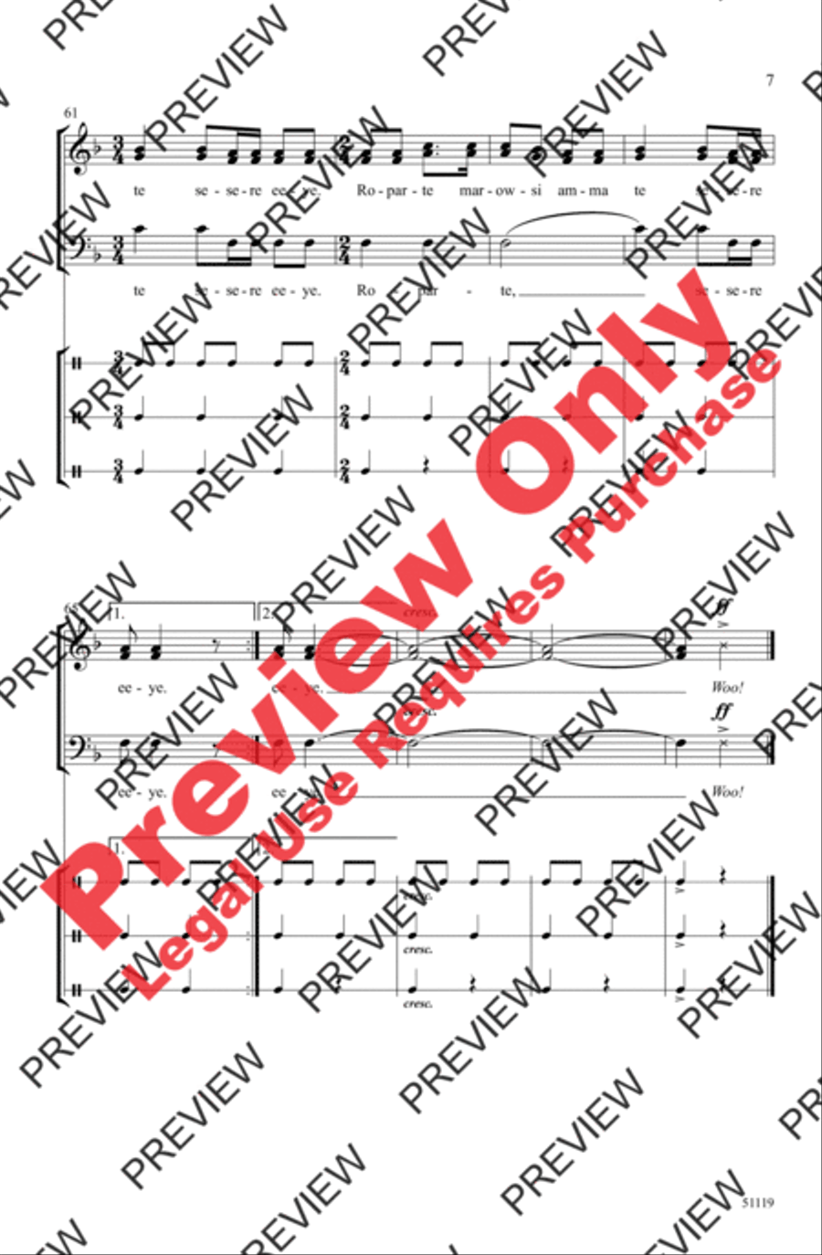 Sesere Eeye Sesere Eeye 3-Part scores gallery preview page 7