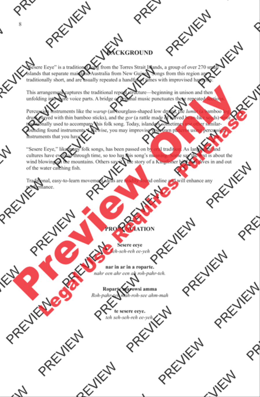 Sesere Eeye Sesere Eeye 3-Part scores gallery preview page 8