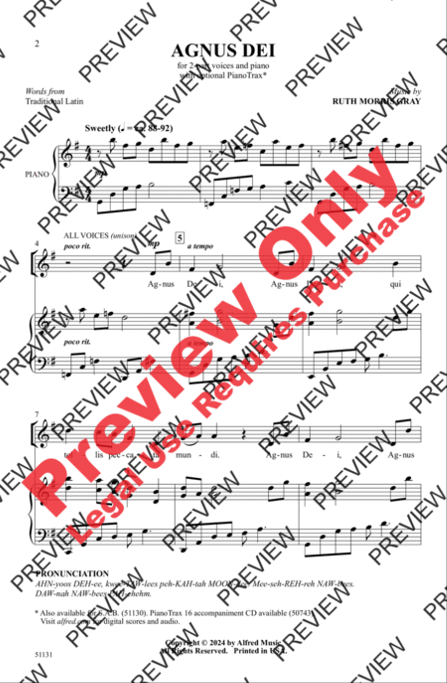 Agnus Dei Agnus Dei 2-Part scores gallery preview page 2