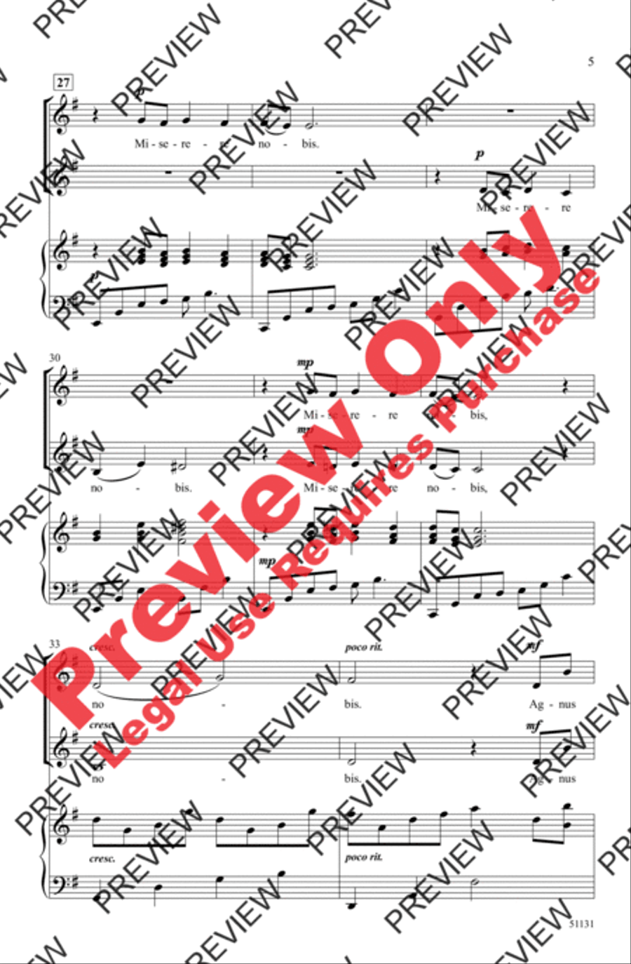 Agnus Dei Agnus Dei 2-Part scores gallery preview page 5