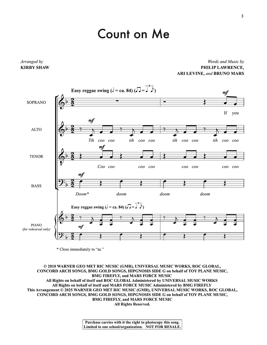 Singing Valentines by Kirby Shaw 4-Part - Sheet Music page 3