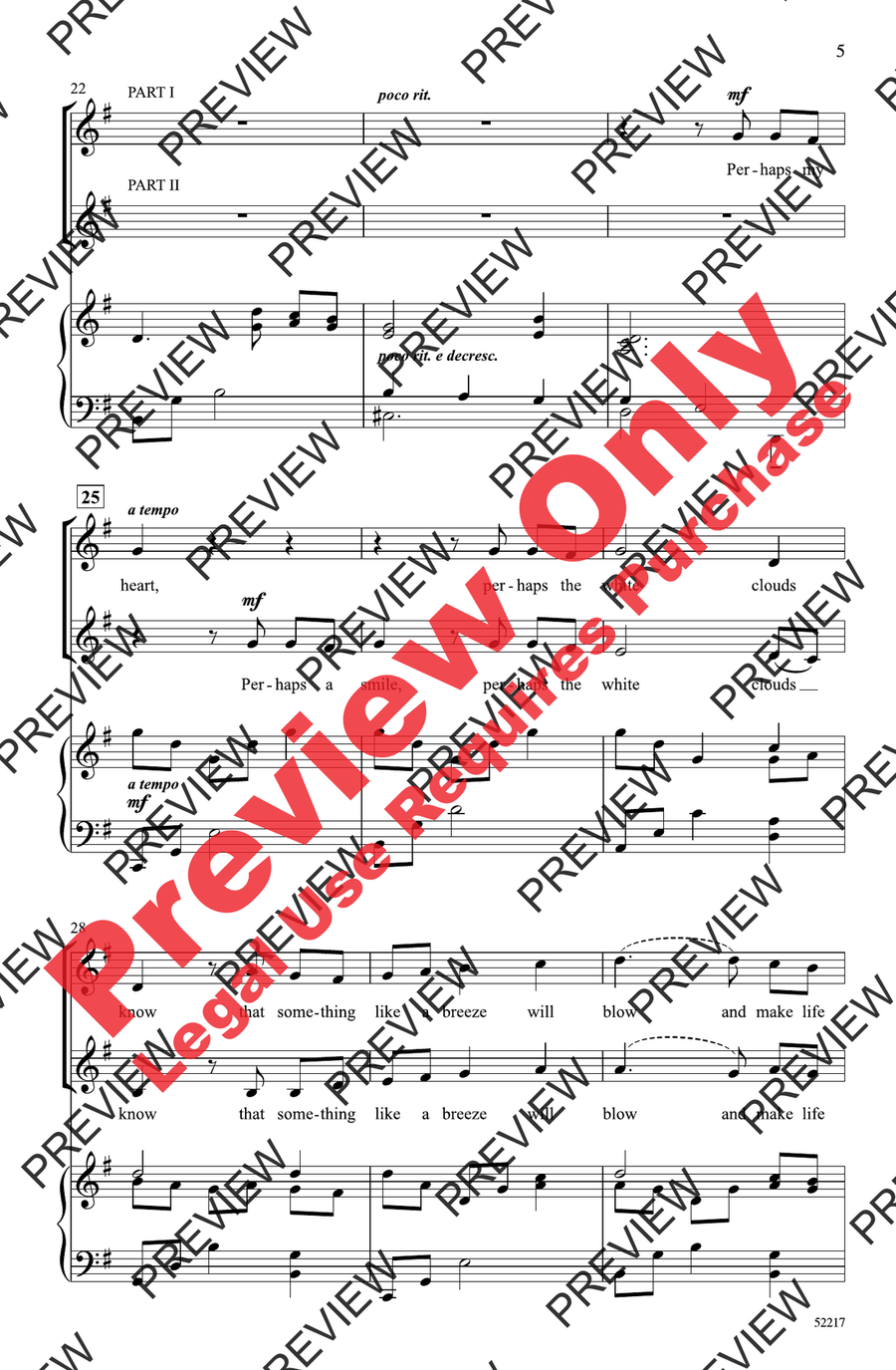 Something Like a Breeze by David Schwoebel 2-Part - Sheet Music page 5