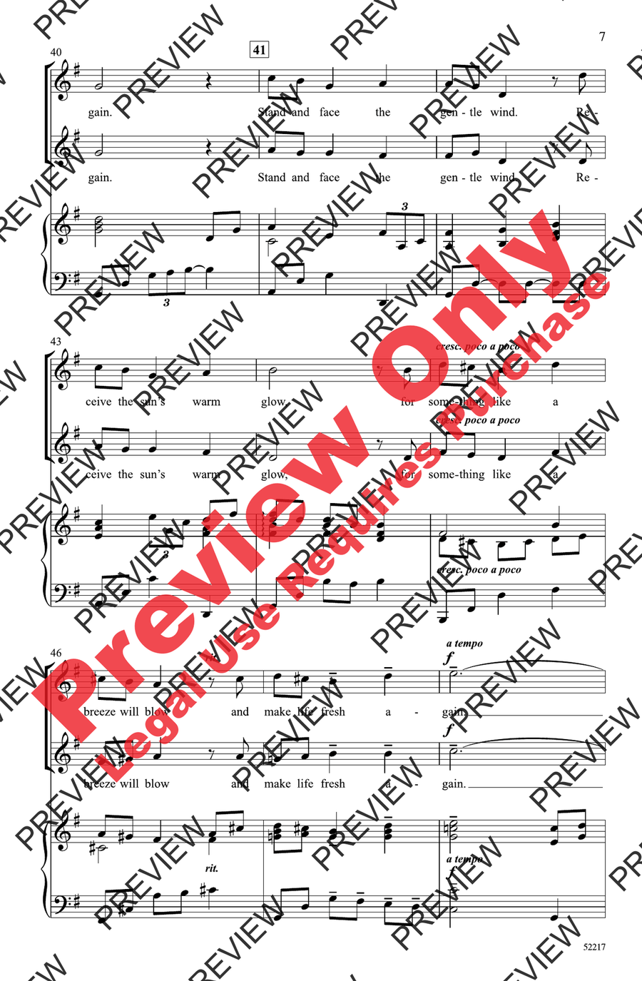 Something Like a Breeze by David Schwoebel 2-Part - Sheet Music page 7