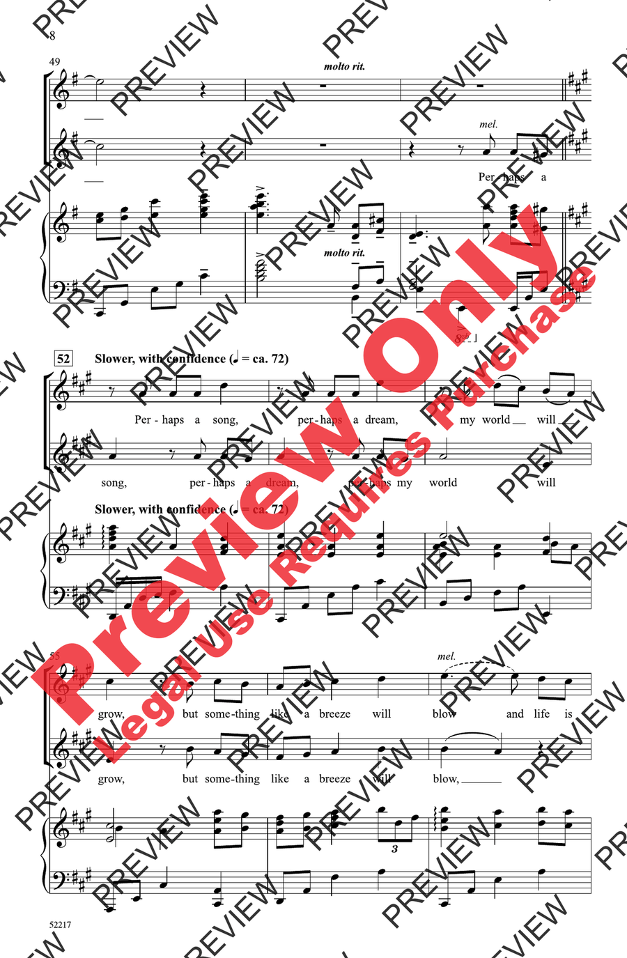 Something Like a Breeze by David Schwoebel 2-Part - Sheet Music page 8