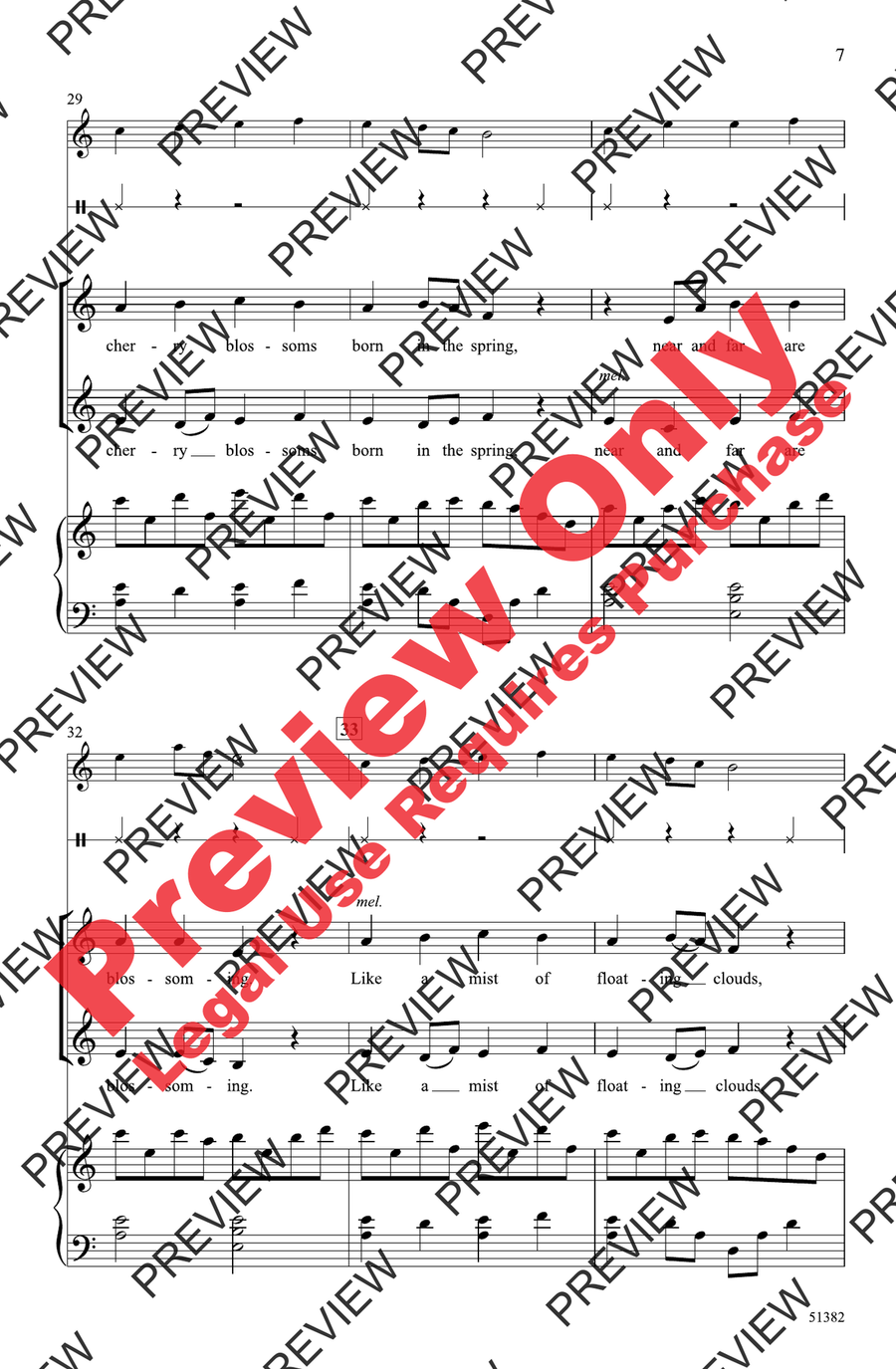 Sakura by Sally K. Albrecht 2-Part - Sheet Music page 7