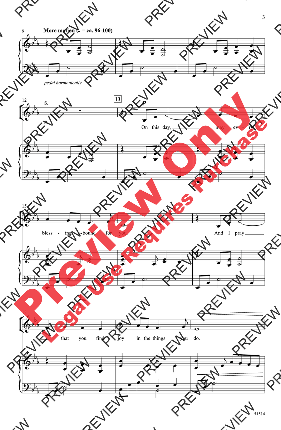 Pax Tecum 4-Part - Sheet Music page 3