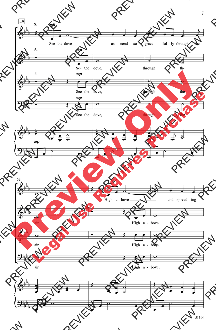 Pax Tecum 4-Part - Sheet Music page 7