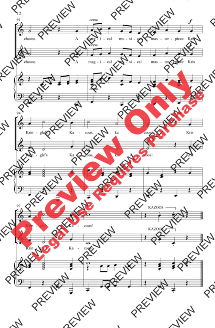 Kris Kringle's Kazoos Kris Kringle's Kazoos 2-Part scores gallery preview page 12