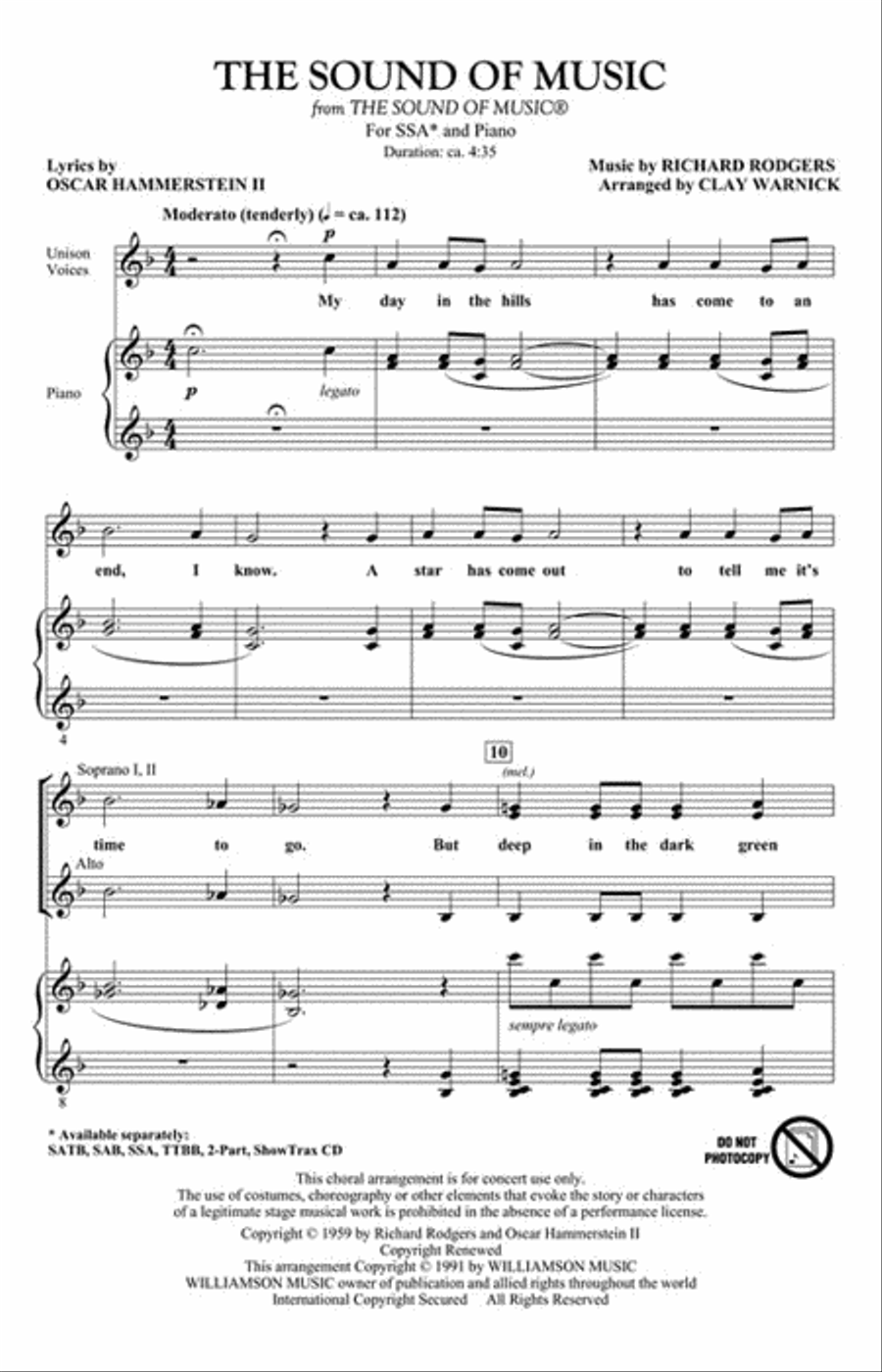 The Sound of Music The Sound of Music SSA scores gallery preview page 2