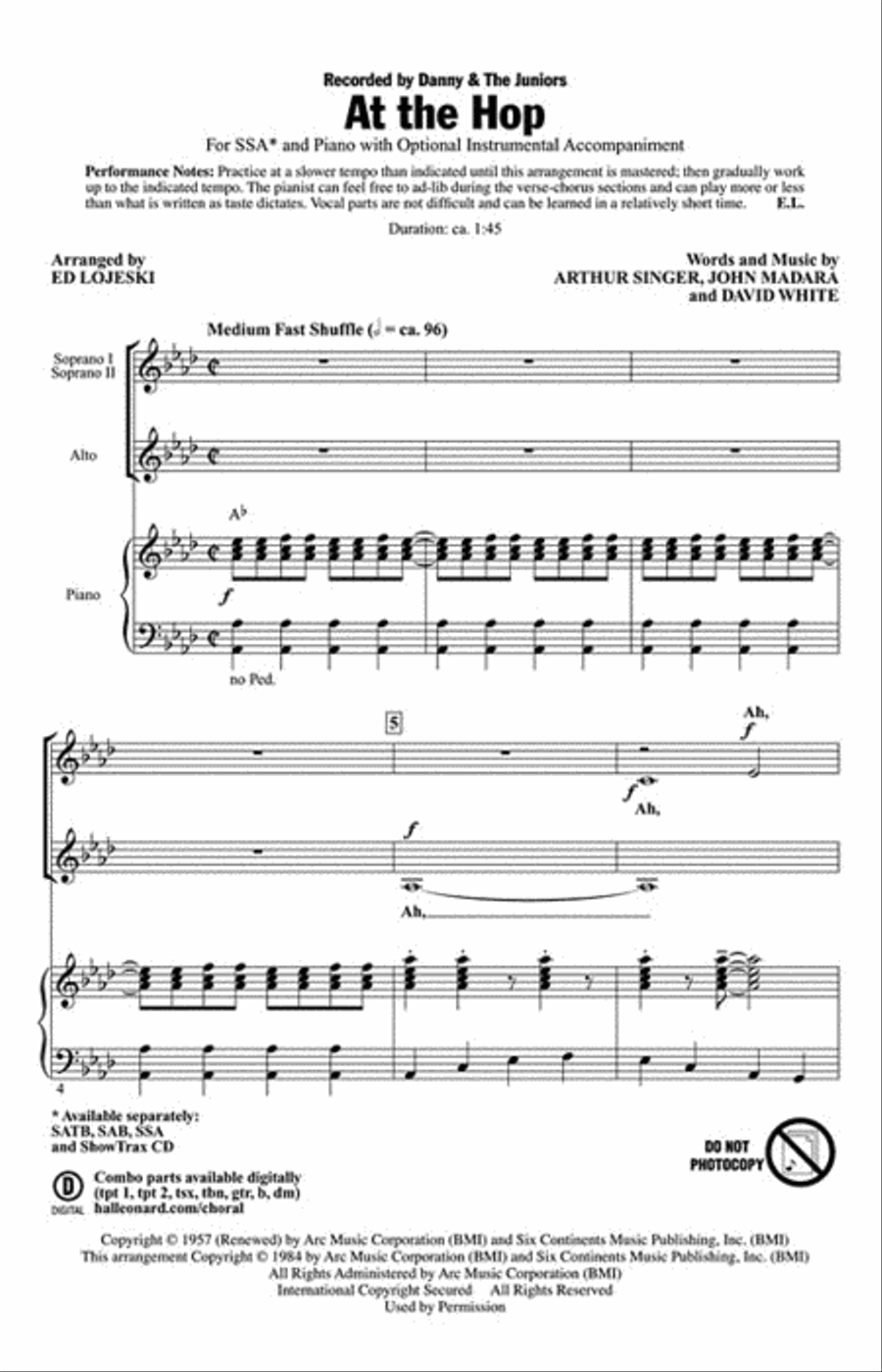At the Hop SSA scores gallery preview page 2
