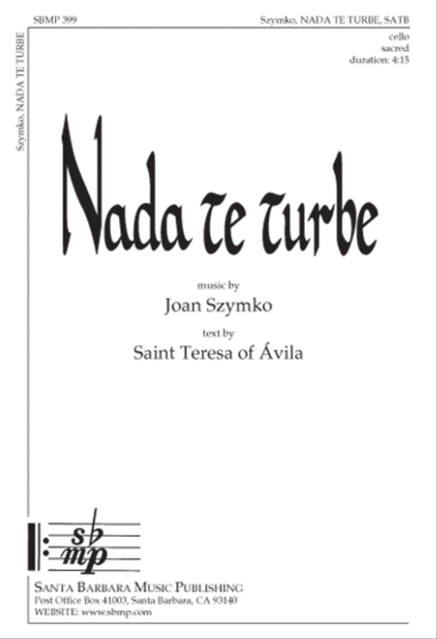 Nada te turbe - SATB Octavo 4-Part scores gallery preview page 1
