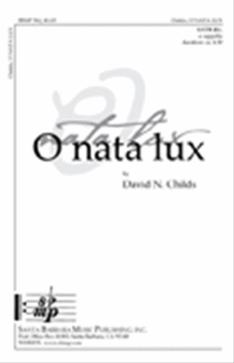 O nata lux O nata lux Divisi scores gallery preview page 1