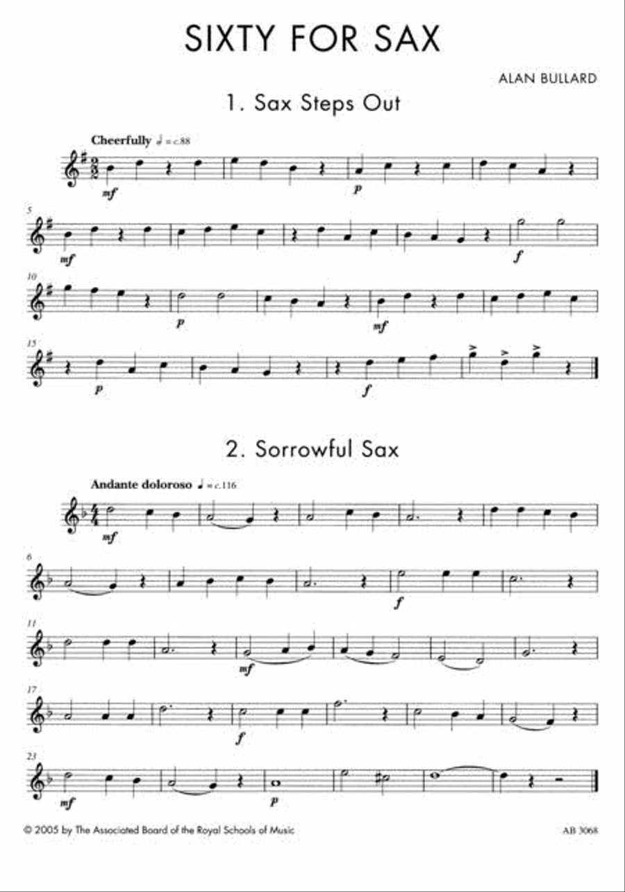 Sixty for Sax Sixty for Sax Saxophone scores gallery preview page 2