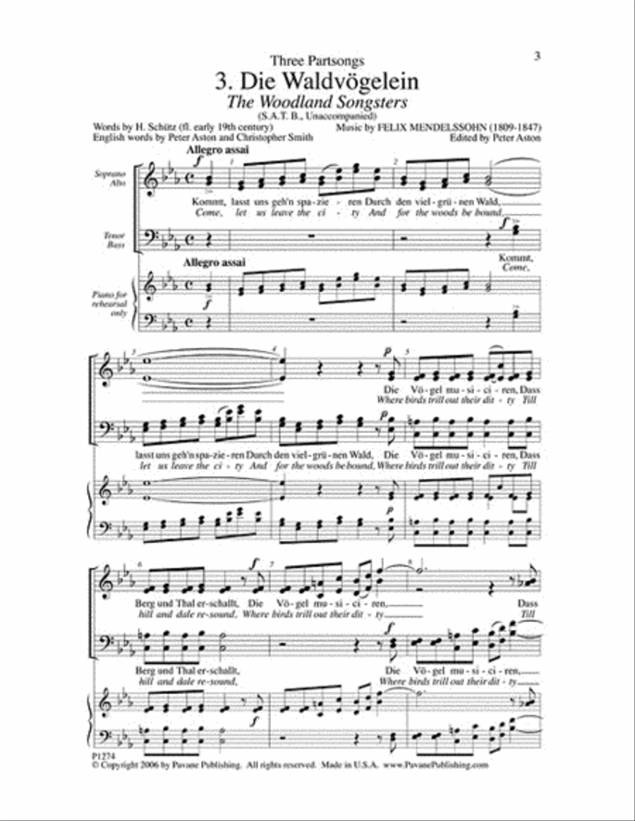 The Woodland Songsters The Woodland Songsters 4-Part scores gallery preview page 2