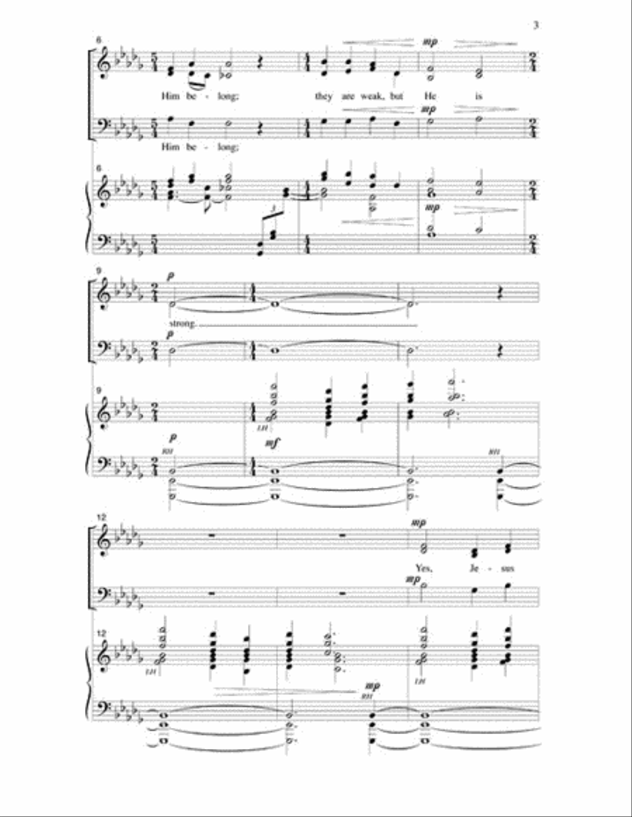 Jesus Loves Me Jesus Loves Me 3-Part scores gallery preview page 3