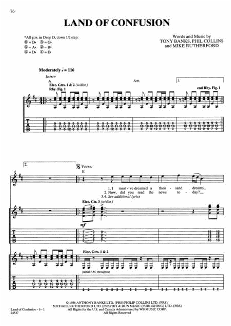 Disturbed - Ten Thousand Fists Electric Guitar scores gallery preview page 2