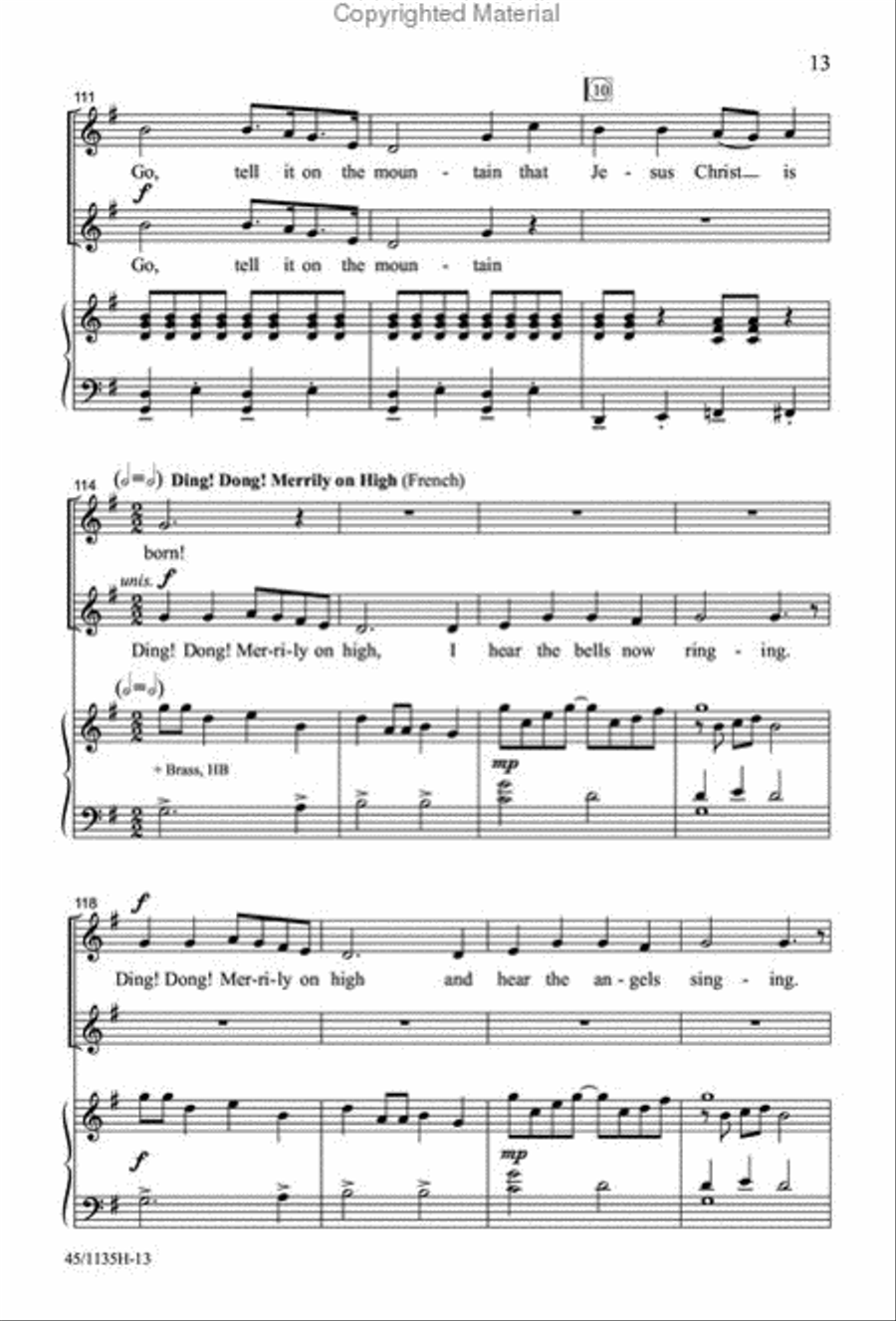 Singable Solutions at Christmas for SSA Choirs SSA scores gallery preview page 12