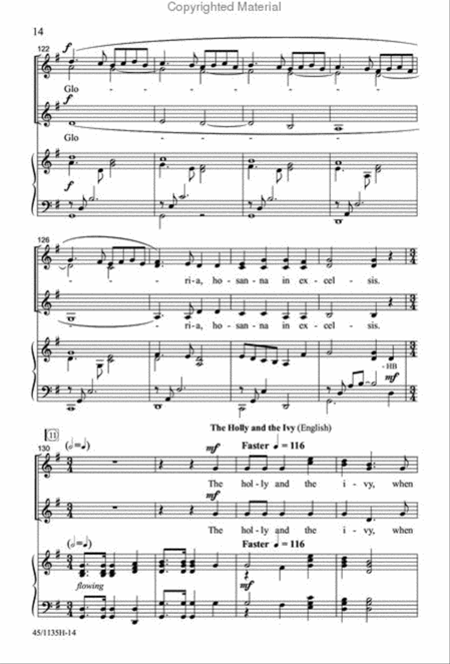 Singable Solutions at Christmas for SSA Choirs SSA scores gallery preview page 13