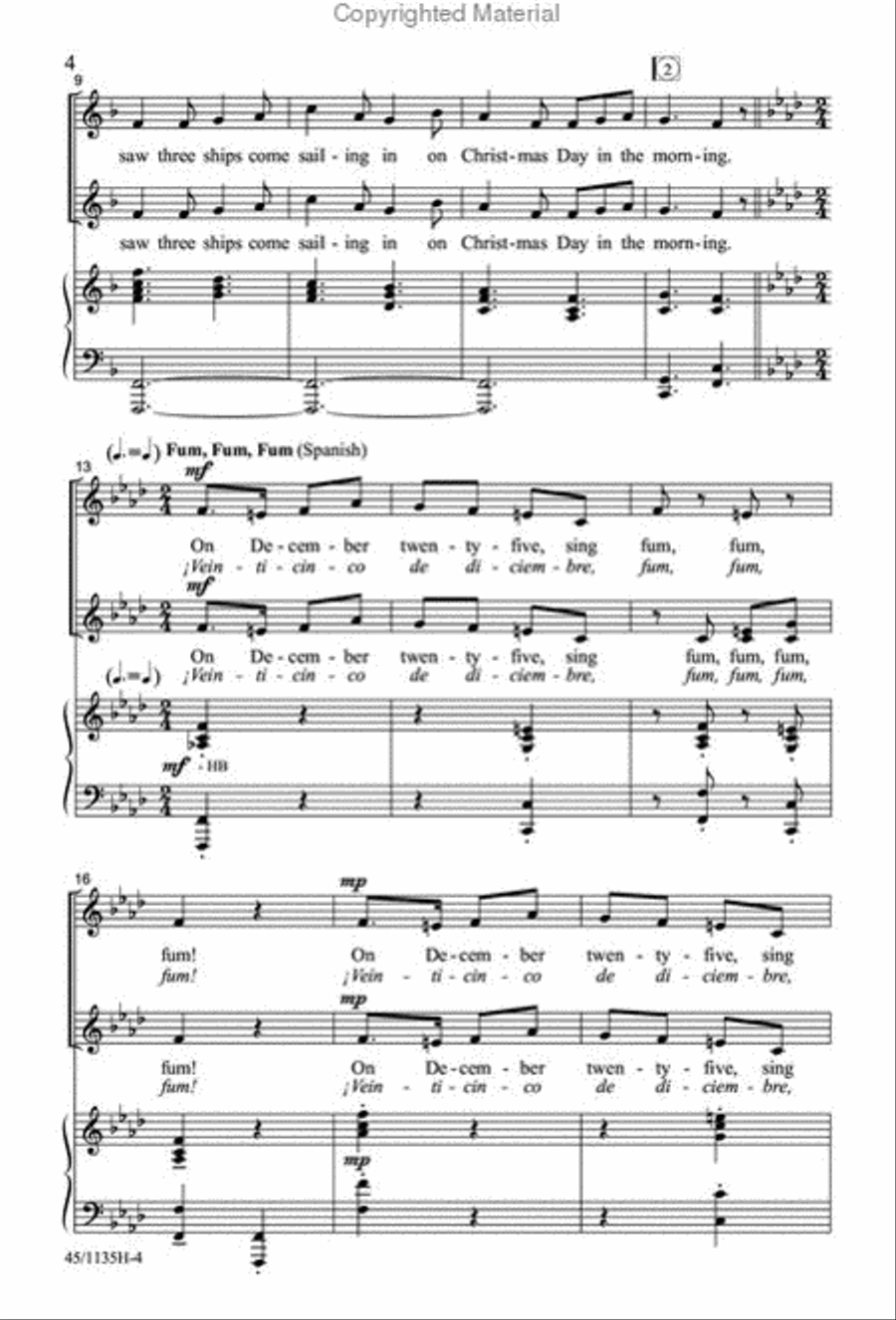 Singable Solutions at Christmas for SSA Choirs SSA scores gallery preview page 3