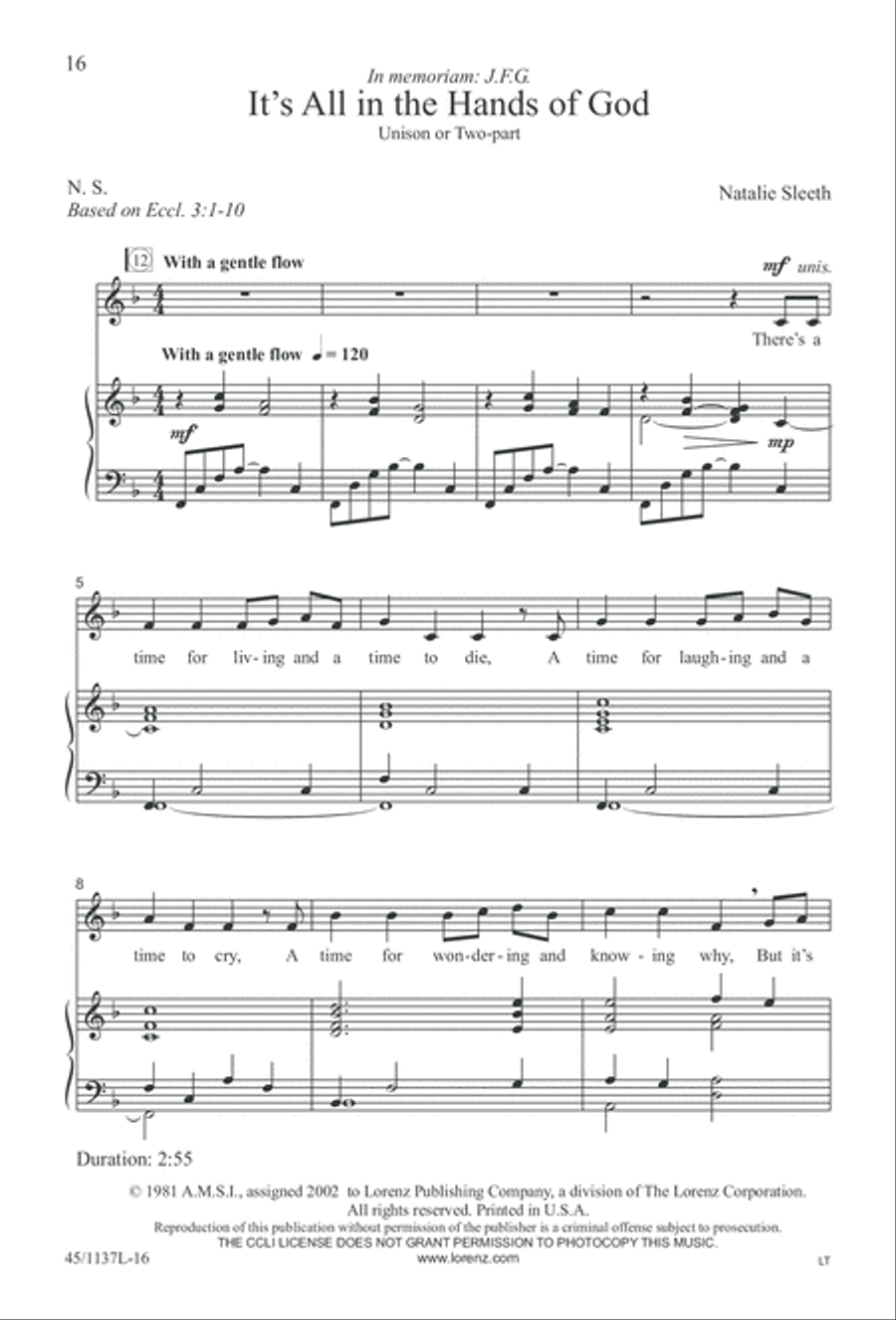 Let the Children Sing! Let the Children Sing! Unison Choir scores gallery preview page 17