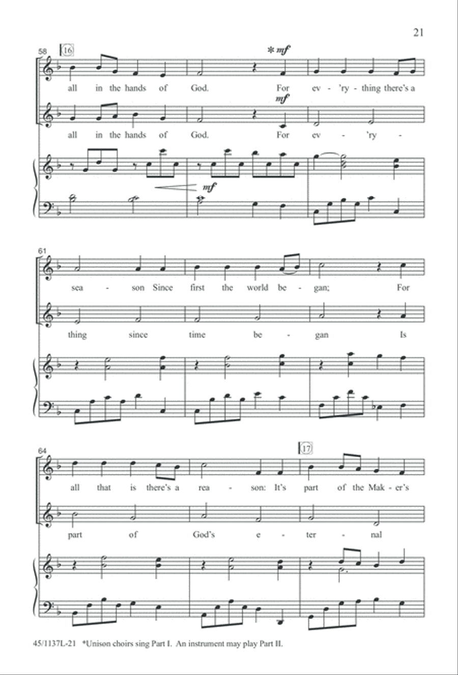 Let the Children Sing! Let the Children Sing! Unison Choir scores gallery preview page 22