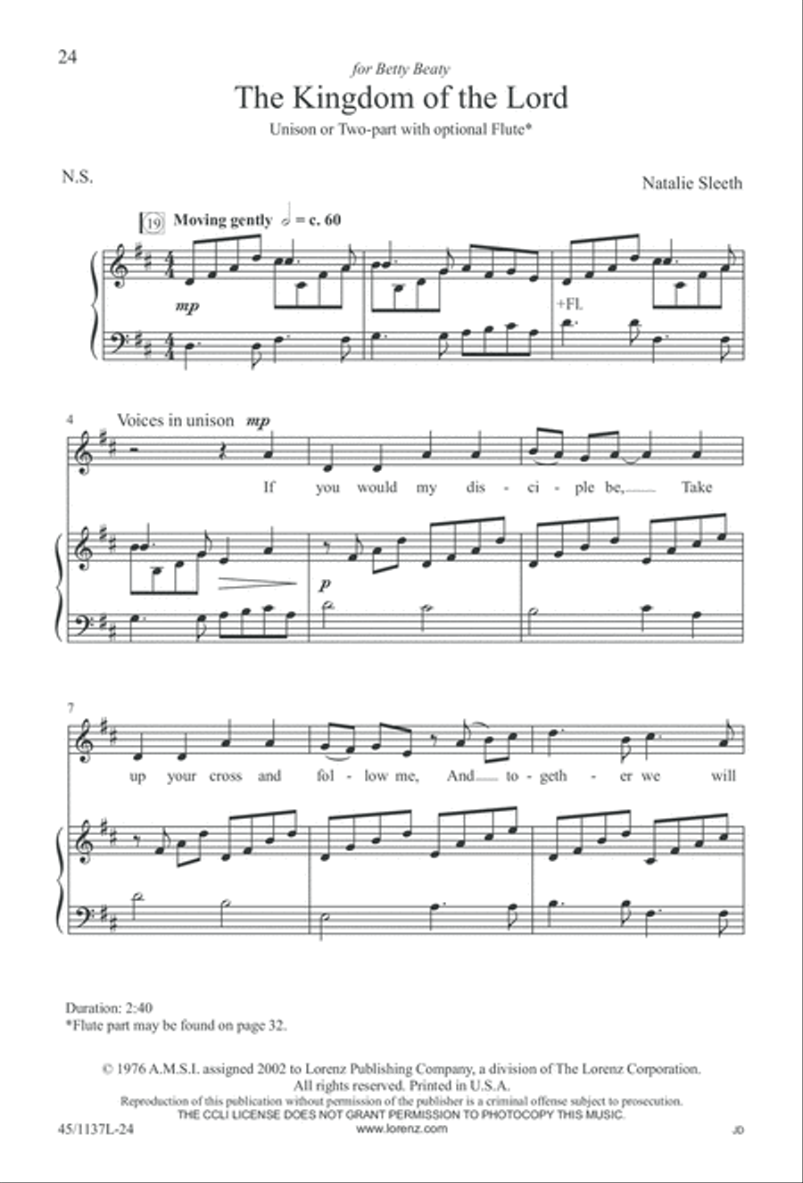 Let the Children Sing! Let the Children Sing! Unison Choir scores gallery preview page 25