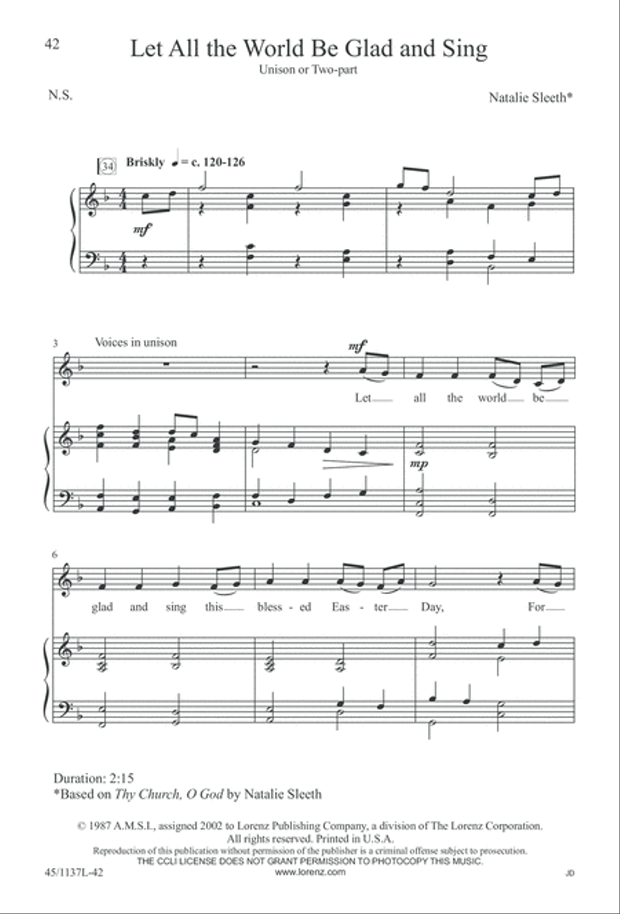 Let the Children Sing! Let the Children Sing! Unison Choir scores gallery preview page 43