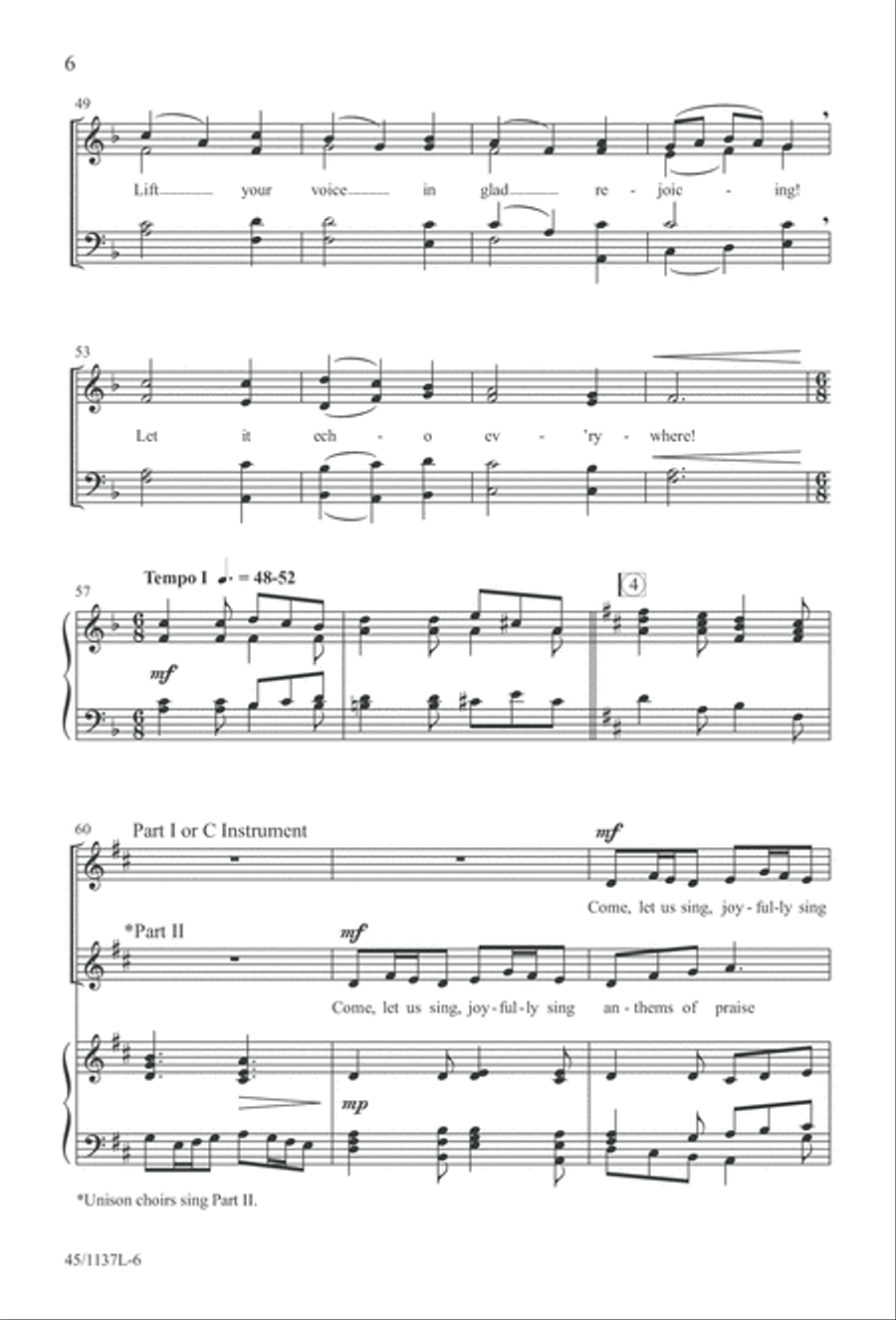 Let the Children Sing! Let the Children Sing! Unison Choir scores gallery preview page 7