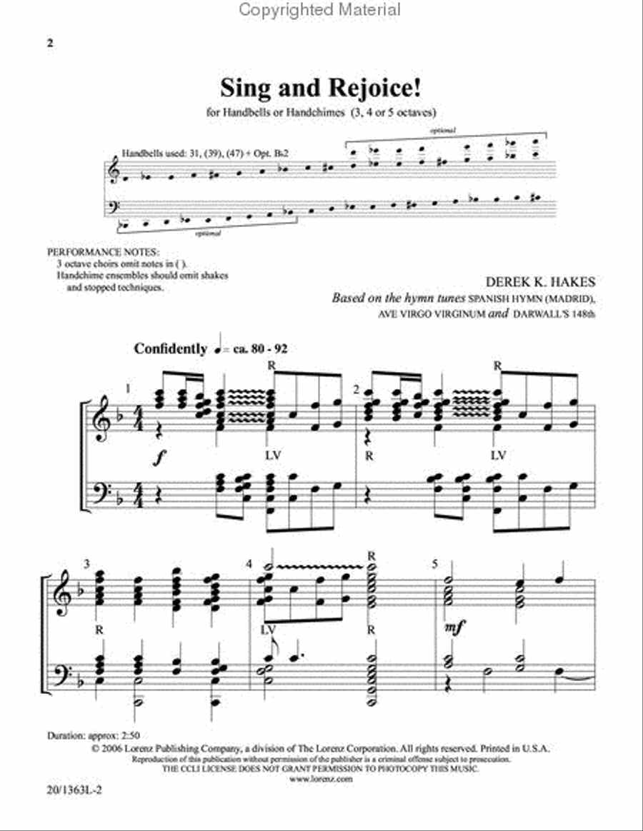 Sing and Rejoice! 5-Octaves scores gallery preview page 2