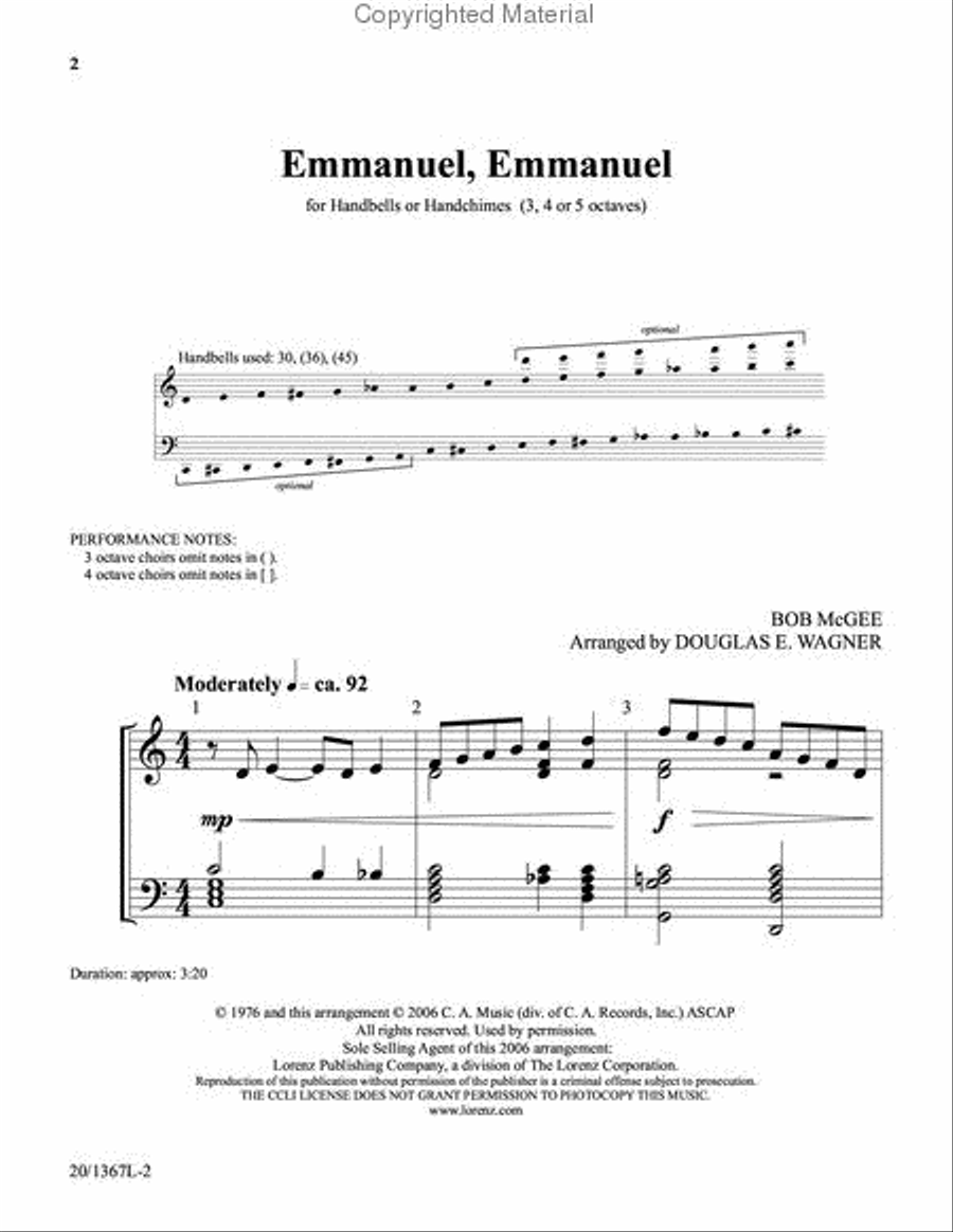 Emmanuel, Emmanuel 5-Octaves scores gallery preview page 2