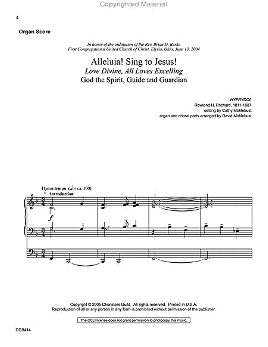 Alleluia! Sing to Jesus! - Organ Score 6-Octaves scores gallery preview page 2