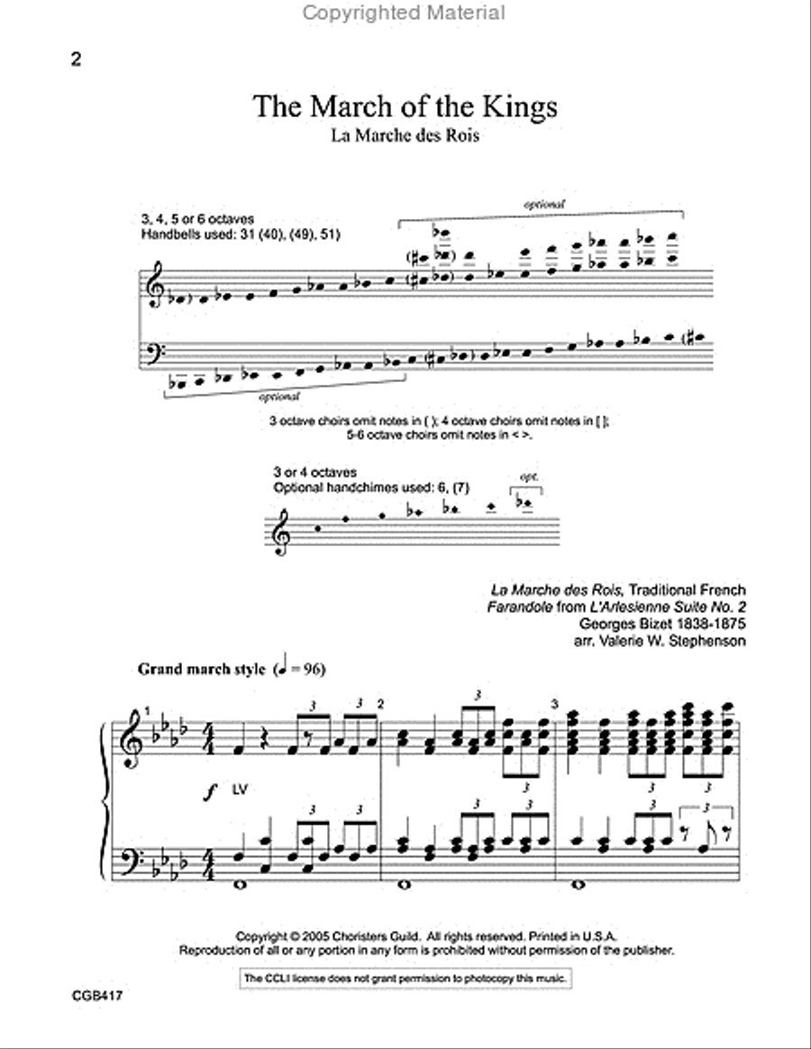 The March of the Kings 6-Octaves scores gallery preview page 2