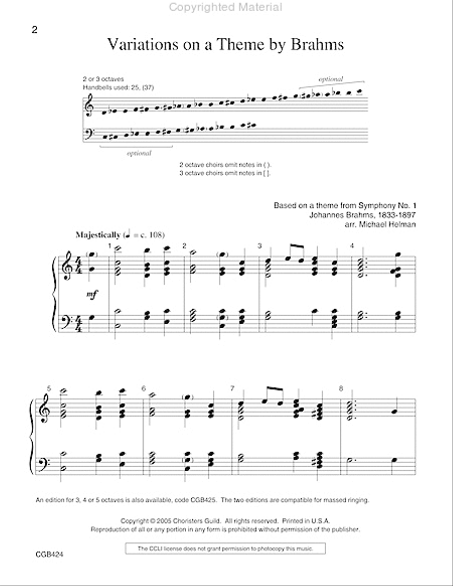 Variations on a Theme by Brahms 3-Octaves scores gallery preview page 2