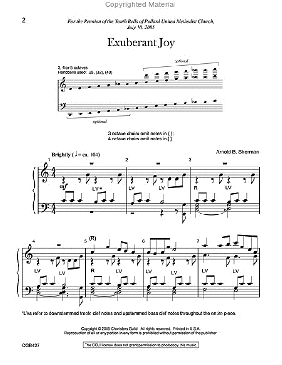 Exuberant Joy 5-Octaves scores gallery preview page 2